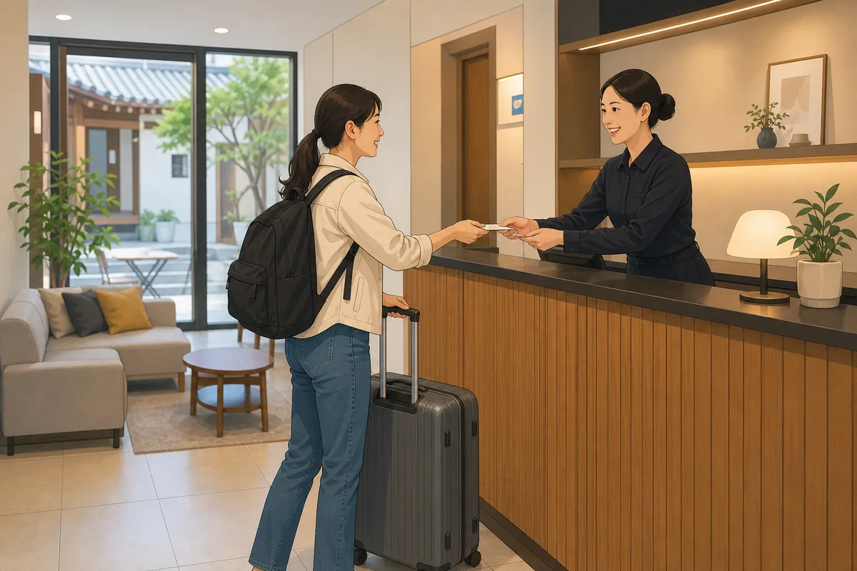 Accommodation safety move: guest leaving an unsafe room and checking into a safer hotel