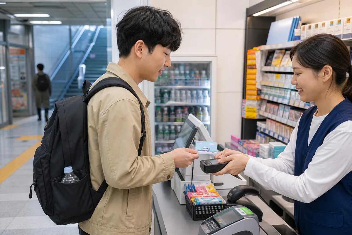 climate card t money tourists climate card vs t money Climate card vs T-money at a Seoul subway station for tourist travel