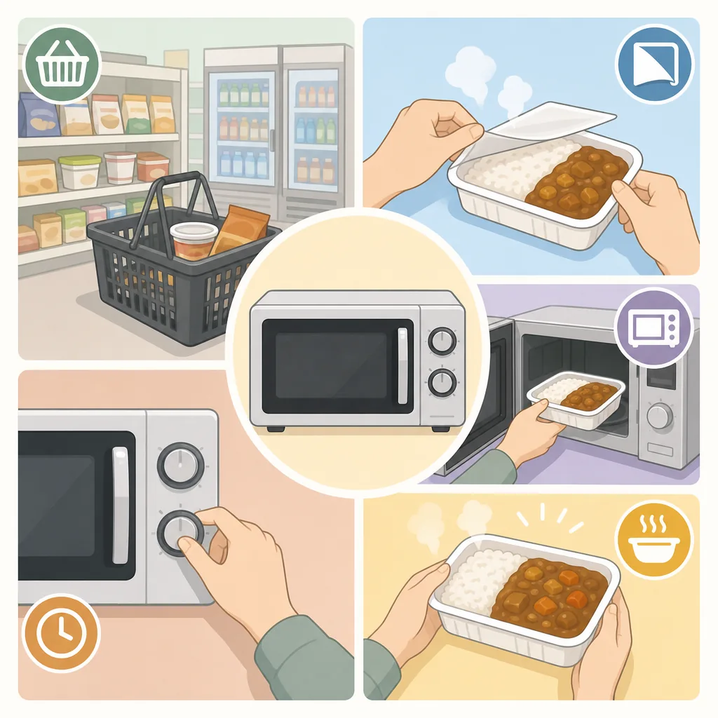 convenience store microwave steps and safety tips in Korea