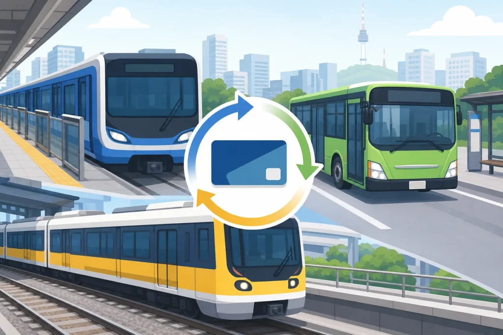 hwanseung meaning for Korea public transit transfer rules at a subway station