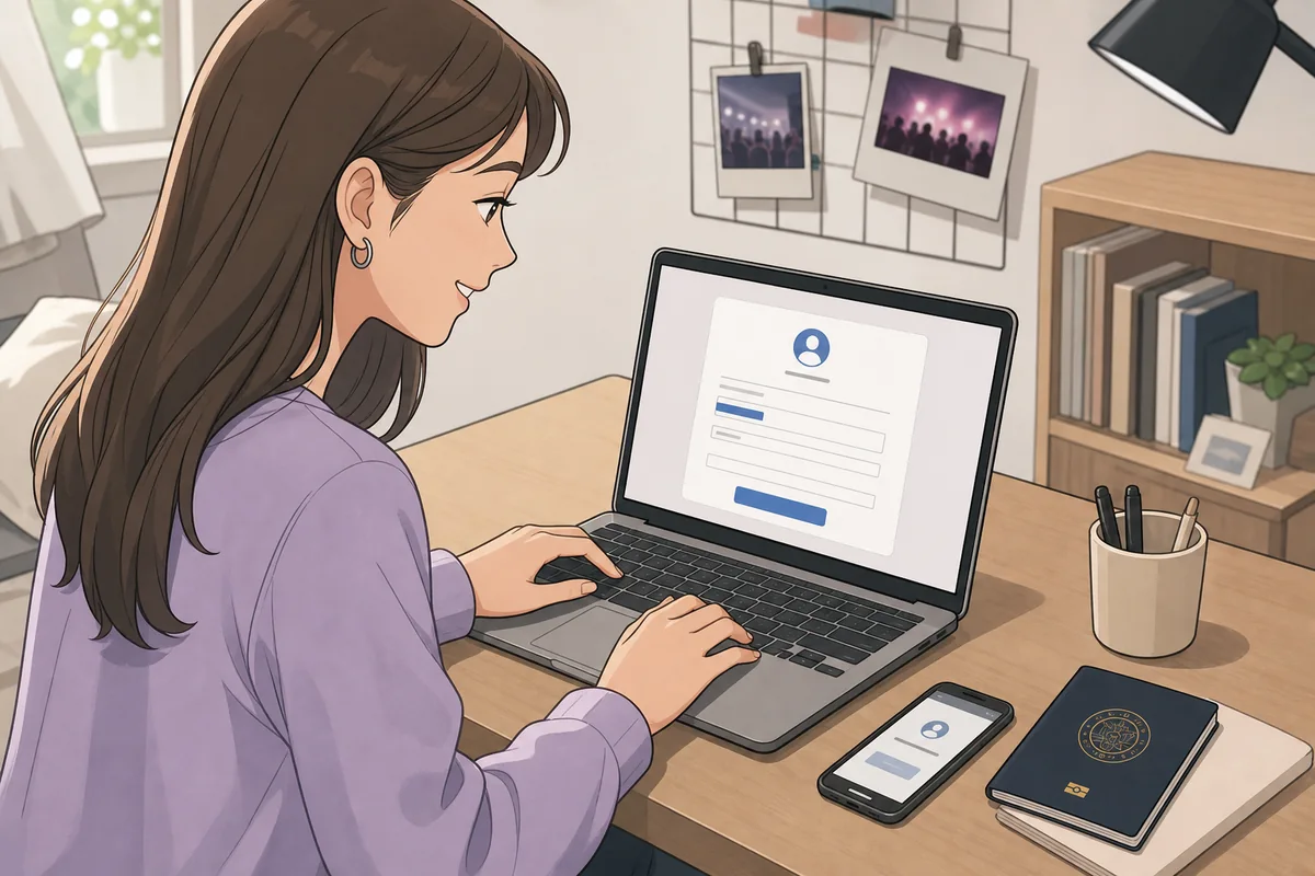 k pop concert tickets account setup for a foreign fan in Korea
