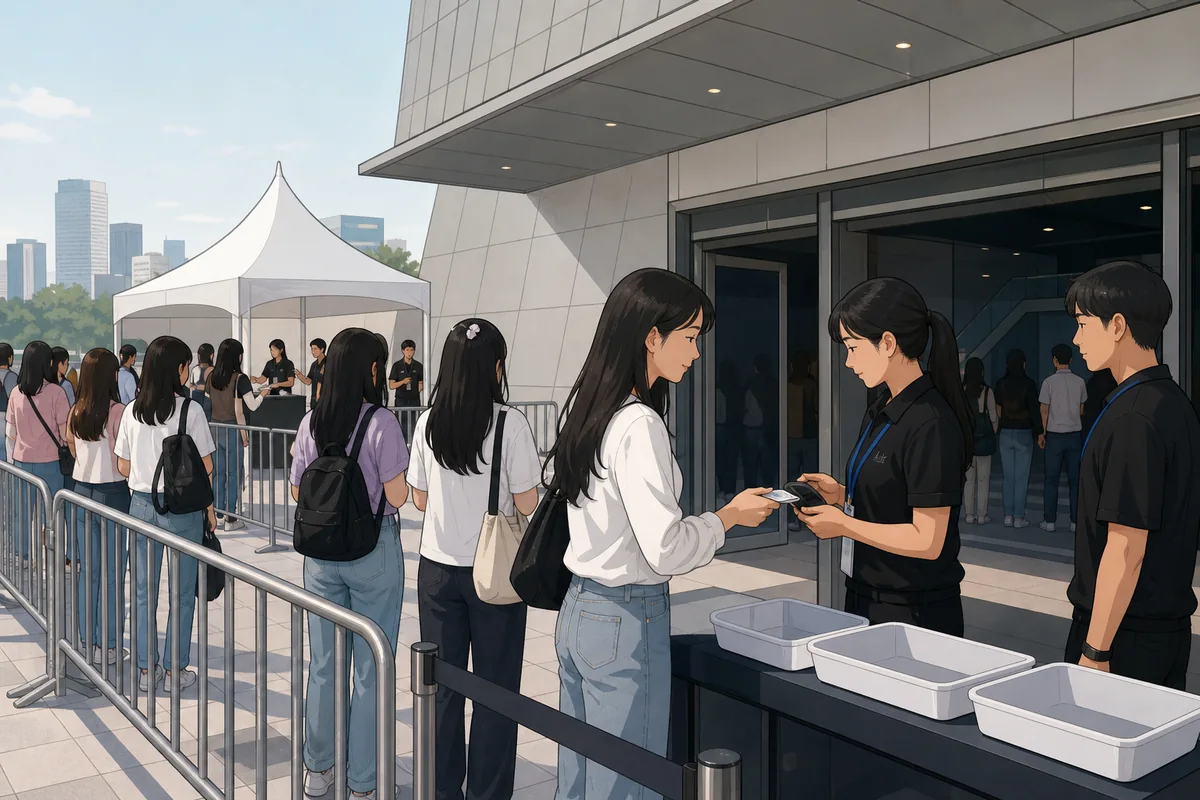 k pop concert tickets venue ID check and ticket pickup for foreign attendees