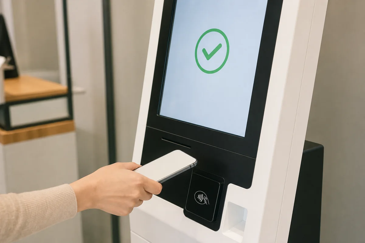 kiosk in korea card payment at a self-service ordering machine