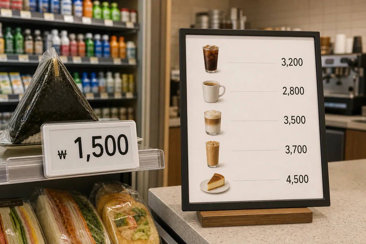 korean numbers travelers Korean numbers for travelers at a convenience store price tag with won amounts