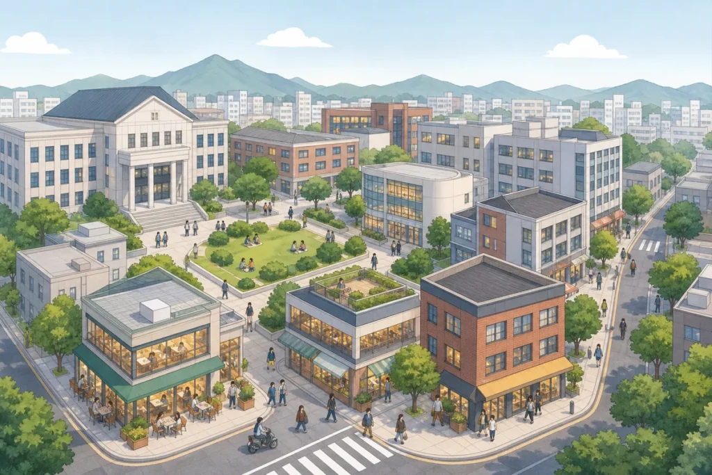 korean university districts explained University districts in Seoul like Hongdae, Sinchon, and Konkuk University feel like mini-cities with food streets
