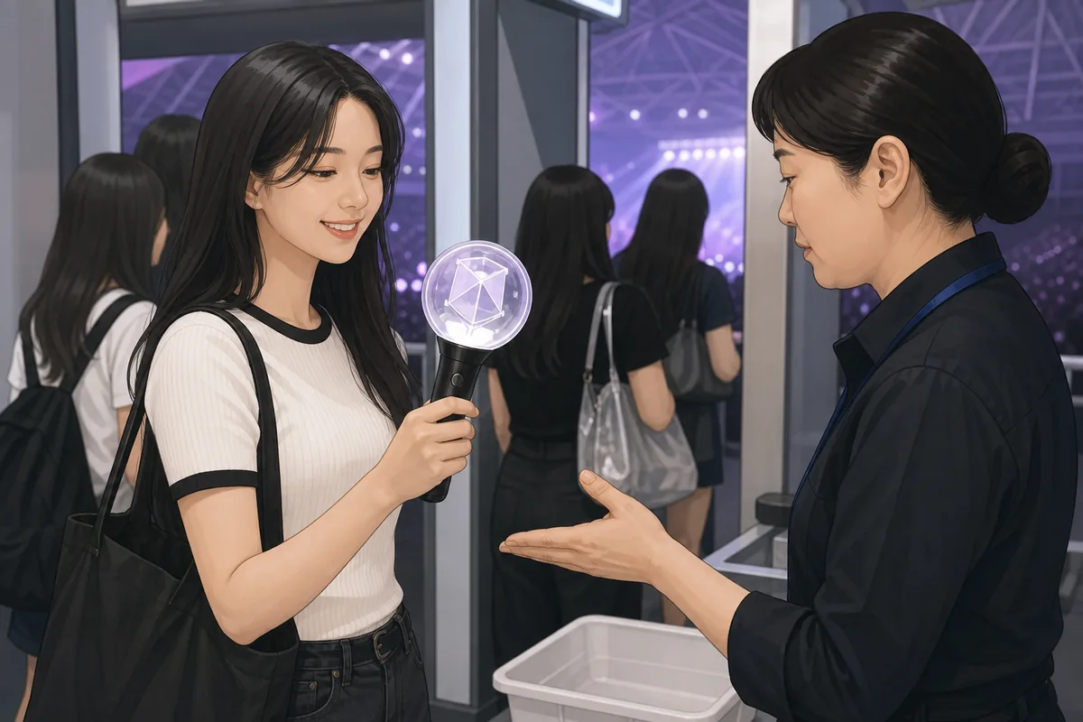 lightstick rules for battery preparation before a concert in Korea