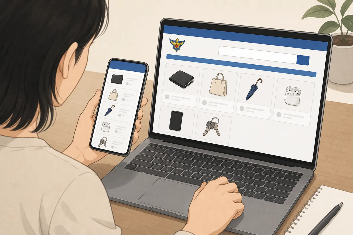 lost and found korea search on the police LOST112 system