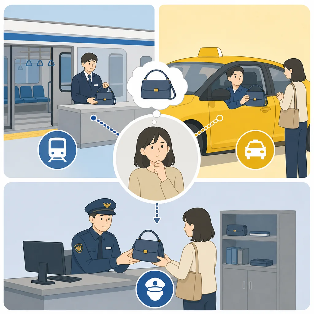 lost and found korea flowchart for subway, taxi, and LOST112 recovery steps
