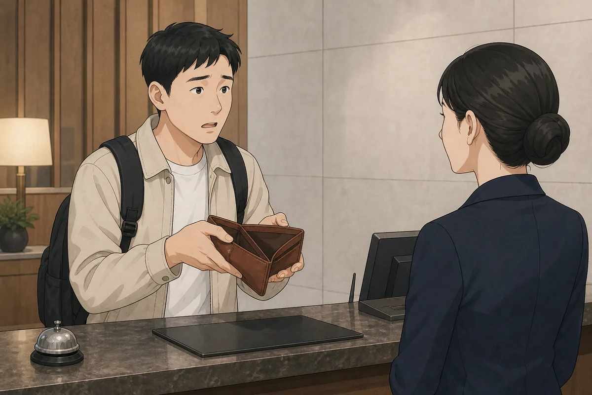 lost items phrases with the Korean phrase 지갑 잃어버렸어요