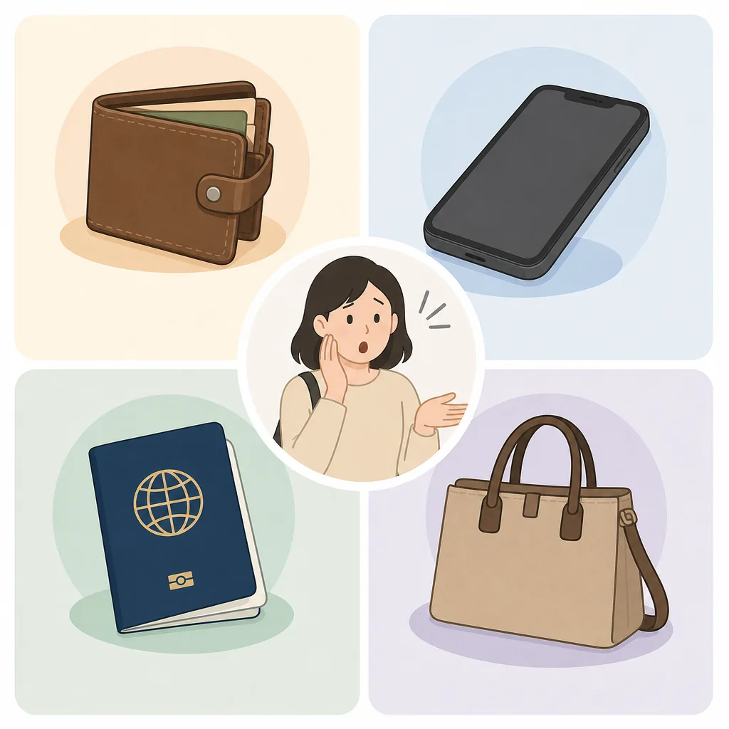 lost items phrases in Korea for wallet phone passport and bag