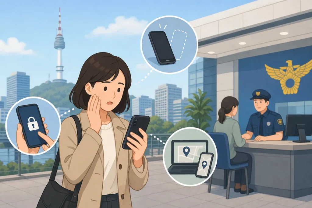 phone lost stolen in Korea remote lock checklist for travelers