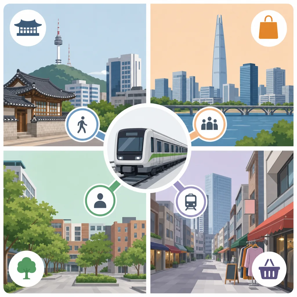 seoul neighborhoods compared hongdae myeongdong jongno gangnam seongsu jamsil
