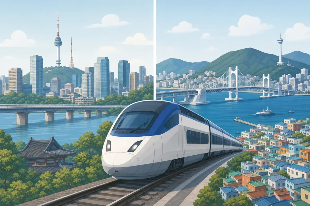 Seoul vs Busan travel decision guide comparing city skyline and coastal vibe