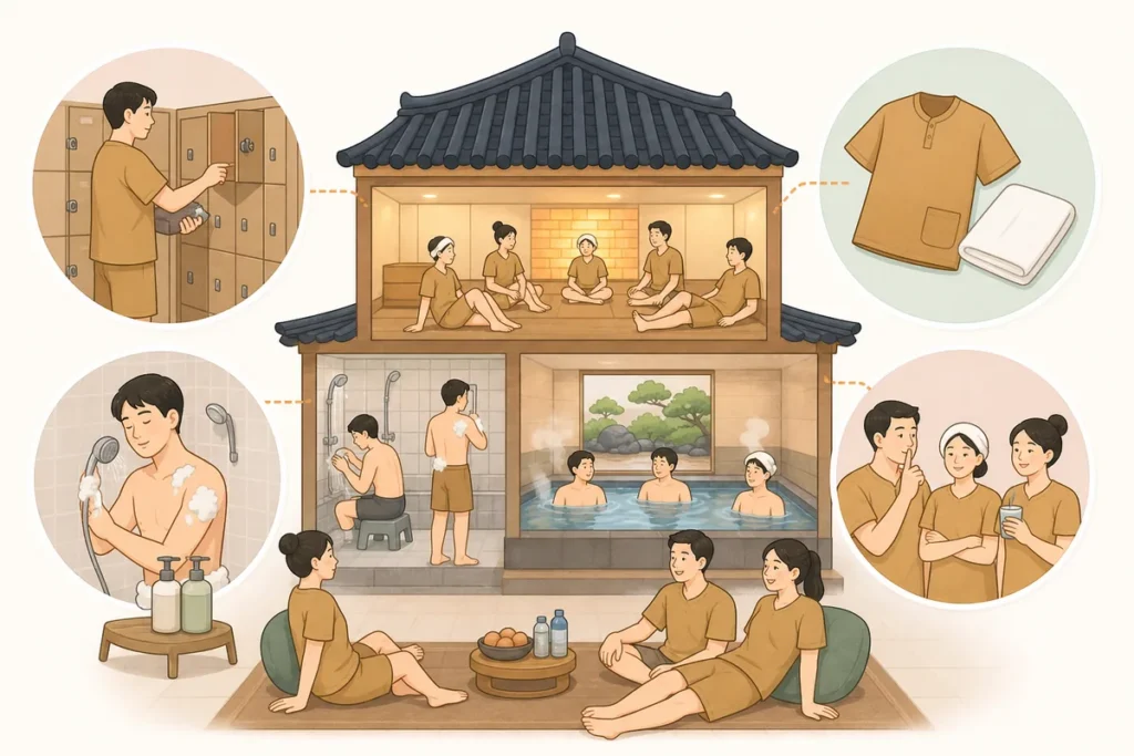 use korean jjimjilbang korean jjimjilbang entrance with shoe lockers and check-in counter for first-time visitors