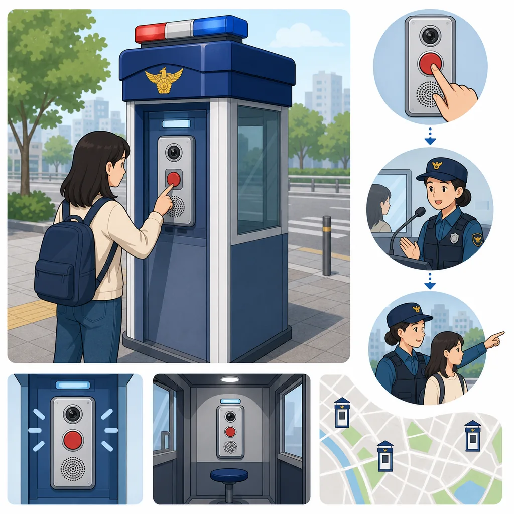 Simple guide to using a korean police box, key phrases, signs, and when to visit jigudae, pachulso, or gyeongchalseo