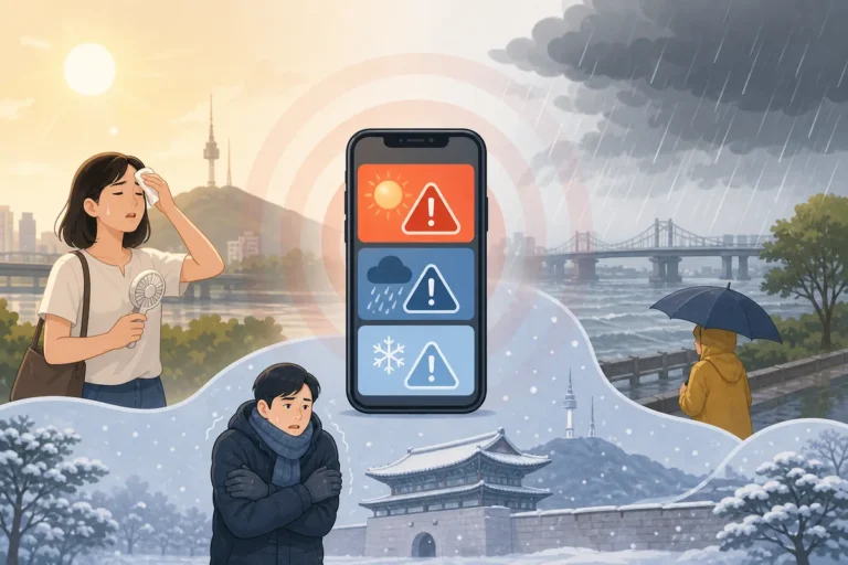 Weather Alerts Korea: Weather Alert Messages in Korea Explained: Heat, Heavy Rain, Cold Waves