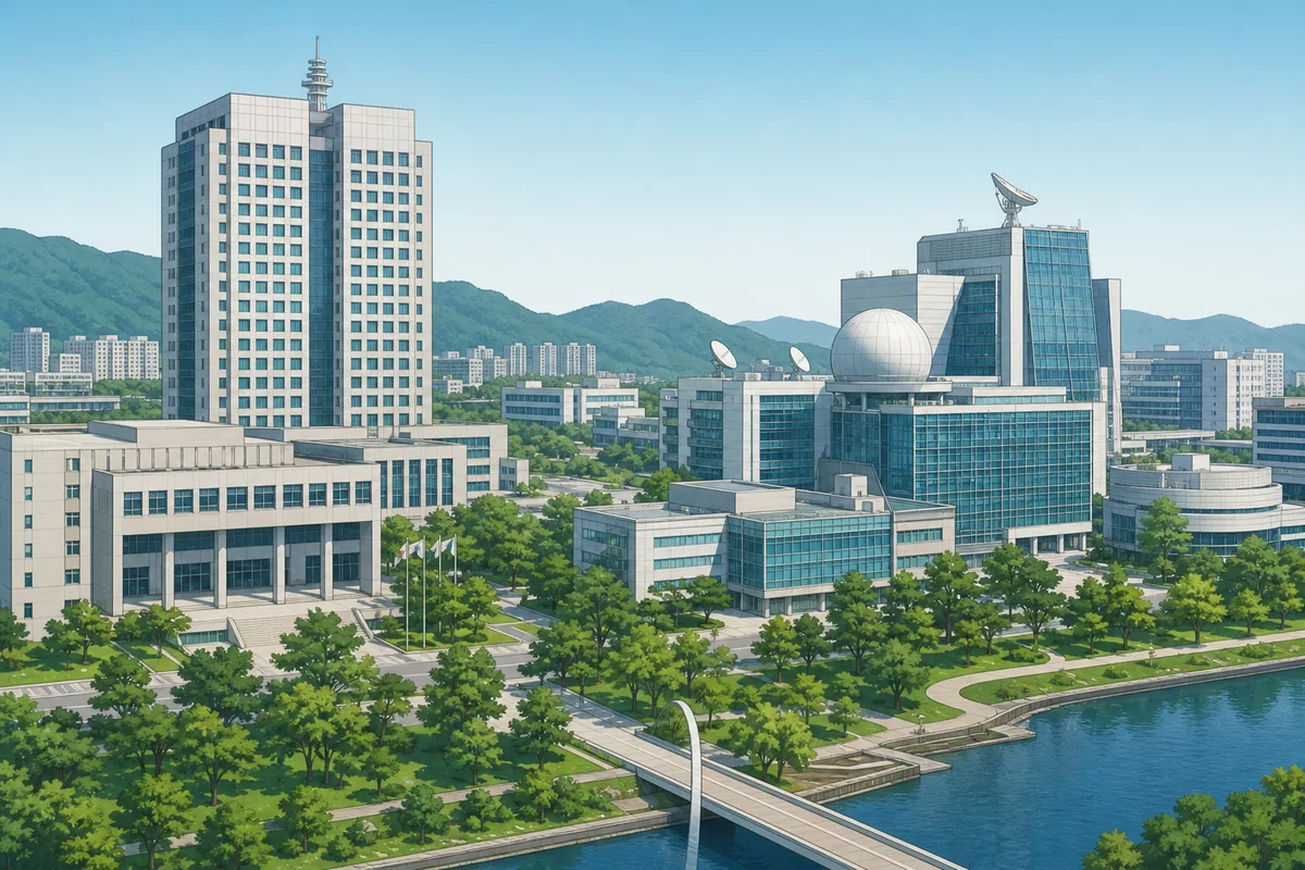 daejeon science city Daedeok research district with science and government buildings