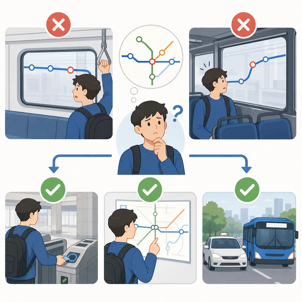 Step-by-step guide for fixing a wrong subway or bus in Korea and avoiding extra fare