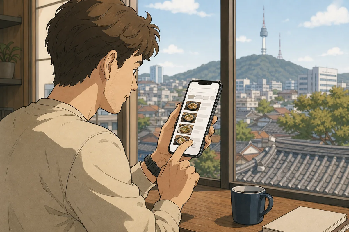 catchtable global search results showing reservation, waiting, and prepayment labels for Korean restaurants