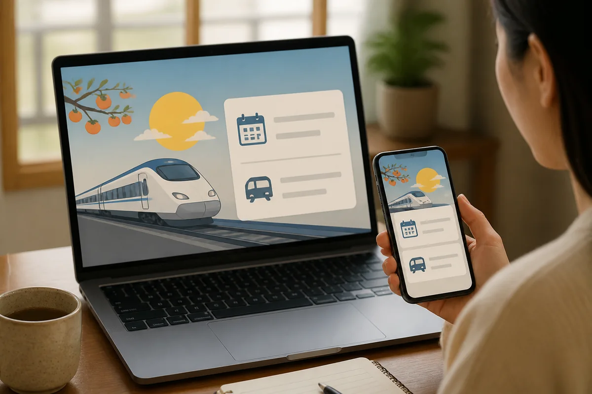chuseok 2026 ktx ticket sales schedule shown on the KORAIL website before the holiday rush