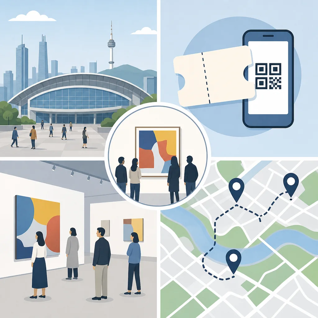 frieze seoul visit map showing tickets, COEX access, and event differences