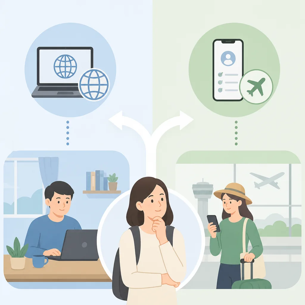k eta vs korea e arrival infographic explaining which pre-arrival form travelers need in 2026