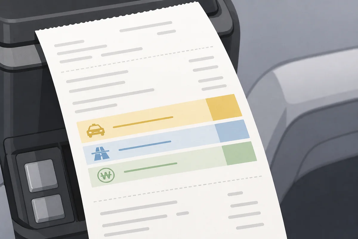 korean taxi receipts explained korean taxi receipts card payment slip and fare receipt