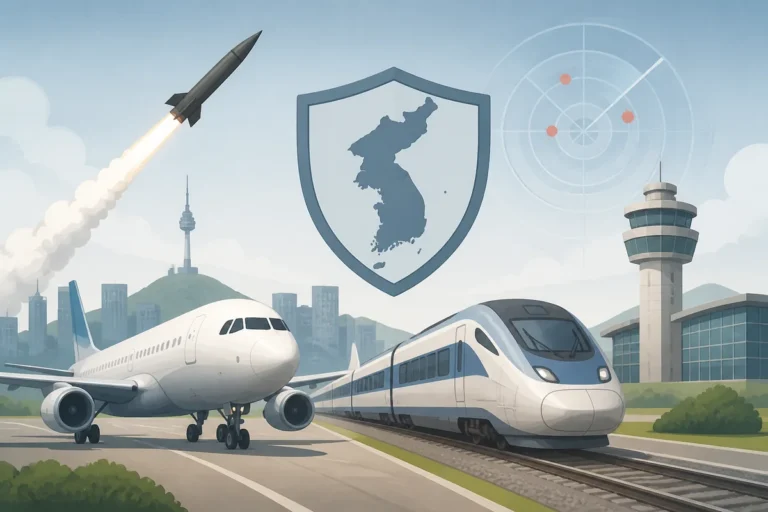 north korea fired missiles travel check at Incheon Airport departures board