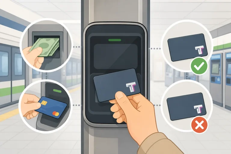 reload t money korea t money reload help for cash top ups, foreign card limits, and tap errors in a Korea subway station