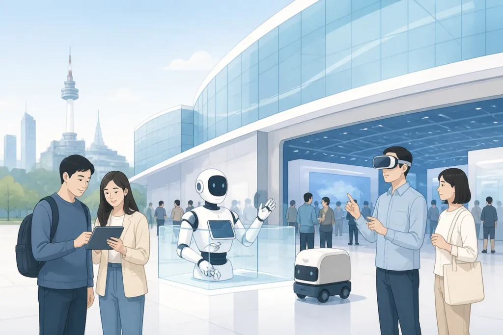 smart life week 2026 seoul smart life week 2026 visitors entering COEX for the Seoul AI Robot Show