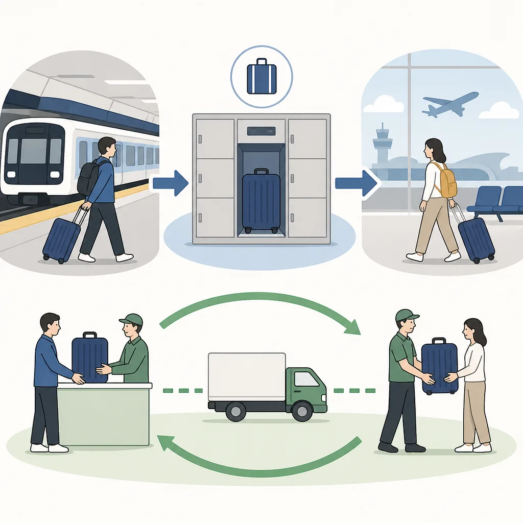t luggage seoul route options, booking flow, and pickup steps