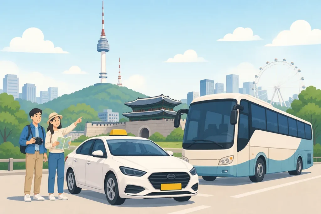 tourist taxi discount guide for foreign visitors in Korea with booking and payment steps