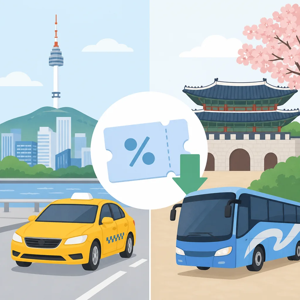 tourist taxi discount flow in Korea: check eligibility, book, pay, and confirm the cap