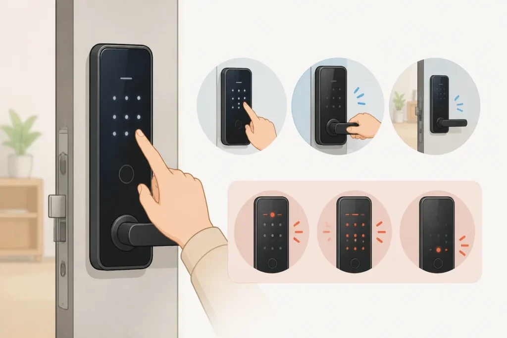 use korean digital door lock korean digital door lock keypad outside a hotel room door