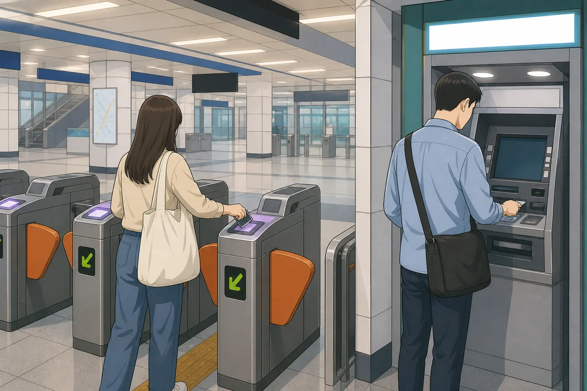 wowpass explained with subway transit and ATM cash withdrawal in Korea